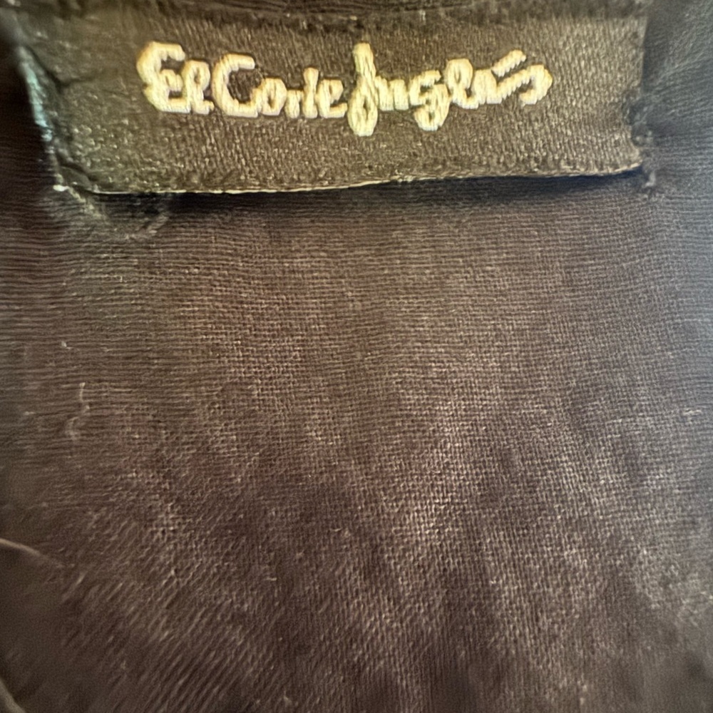 El Corte Ingles Black Cover Up with Embellishment Neckline Cotton OS - Picture 6 of 8